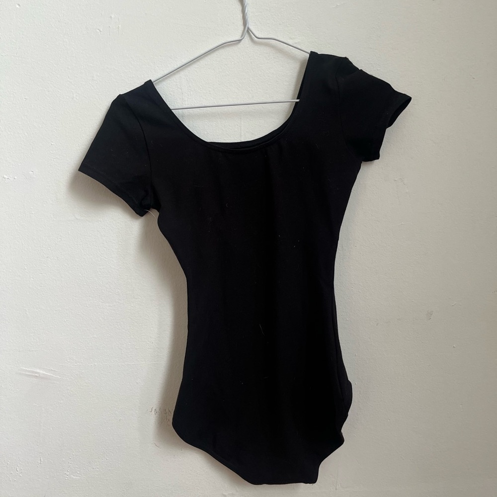 Black Short Sleeve Bodysuit / Ballet Leotard Capezio Women’s Small
